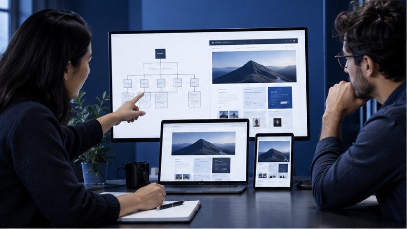 Enterprise Services Website interface demonstration